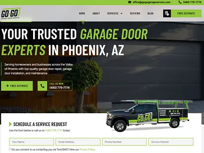 Garage Door Repair Web Design branding logo web design wordpress