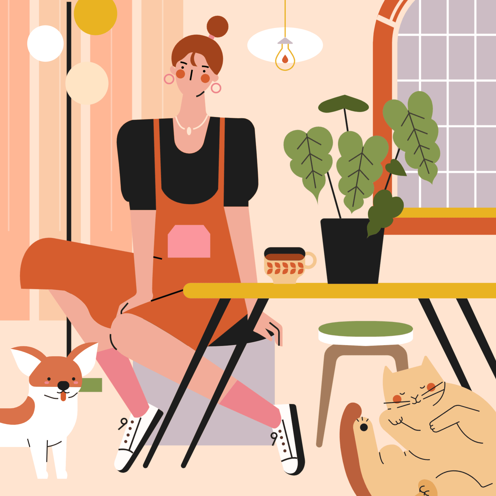 小园素作品：小确幸的下午茶 design flat graphic design illustration vector