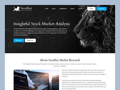 Steadfast Market Research // Web Design accounting finance financial membership research stock market web design