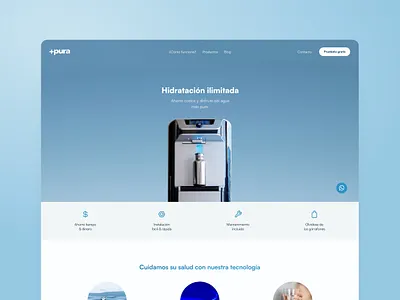 MasPura Water Web Design figma framer no code development ui design ux design water water dispenser web design web development