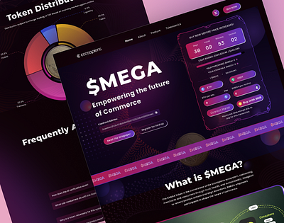 Mega-Meme coin landing page coin mega meme presale