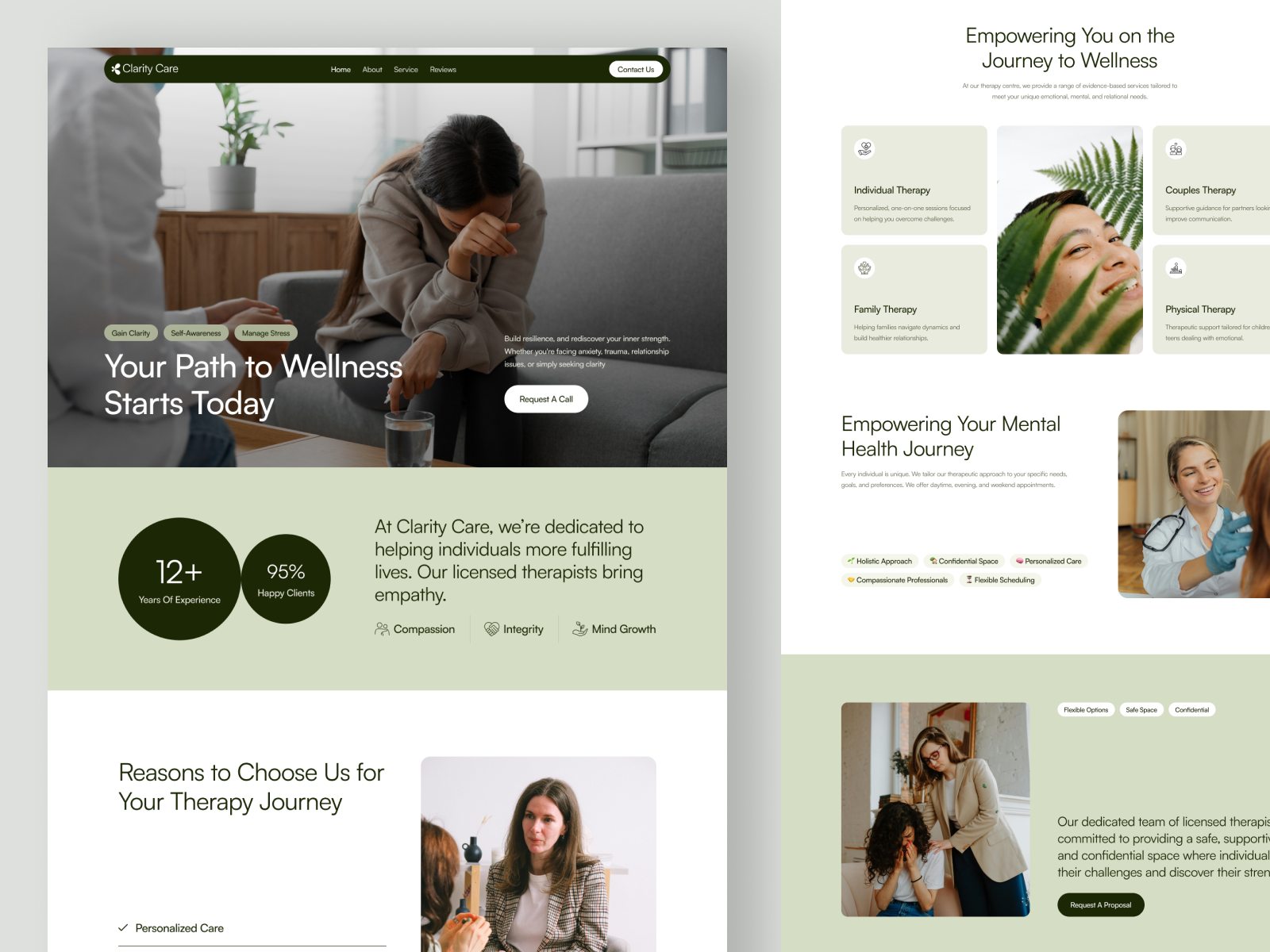 Example of 🌿 Therapy Centre Website Concept