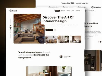 Plexio - Interior Design & Architecture Landing Page architecture bootstrap business design elementor figma html interior landing page modern rometheme ui ux web website wordpress
