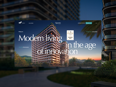 Realistic website design for a residential complex 2025 creative design modern property website real estate trend design trends typography ui ux web web design website