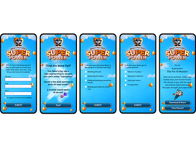 Super DAD campaign branding customer engagement fathers day gamification reward management trivia game vouchermatic