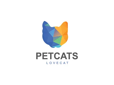 Petcat logo design, Abstract logo design 3d animation branding graphic design logo