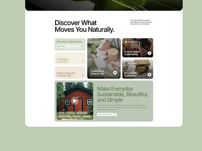 UI Exploration for Nature product featured section about section bento style design exploration featured design featured product featured product design featured section design featured web design grid layout grid layout design hero section landing page minimalist design ui uiux web design website design