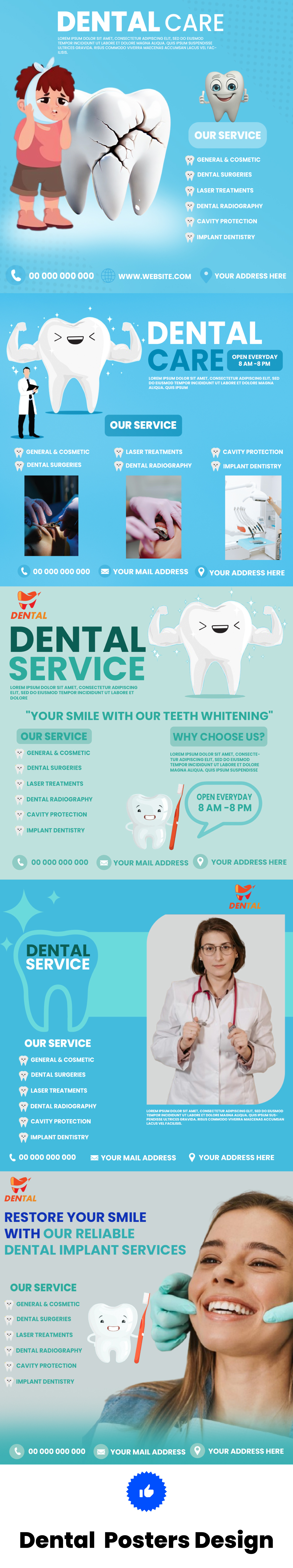 Dental Branding Poster branding clinic branding dental dental branding dental clinic dental marketing dental poster graphic design healthcare design healthcare poster medical branding poster design