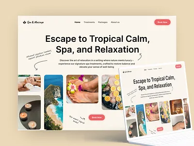 Spa & Massage Landing Page bali spa bali website design design trend design website figma indonesia massage website spa website tropical website ui web figma