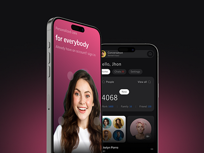 Communication Mobile App UI/UX Design app chat chatting communication communication app conversations crm graphic design ios app management message messaging app minimal app mobile online talk saas send message sms ui ui design