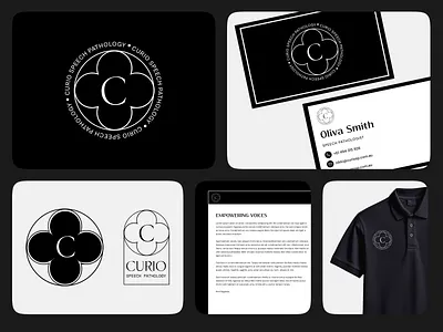Curio Speech Pathology Branding brand identity branding business card clean design creative agency gothic design graphic design healthcare branding logo design merch design minimalist logo modern branding vector visual identity