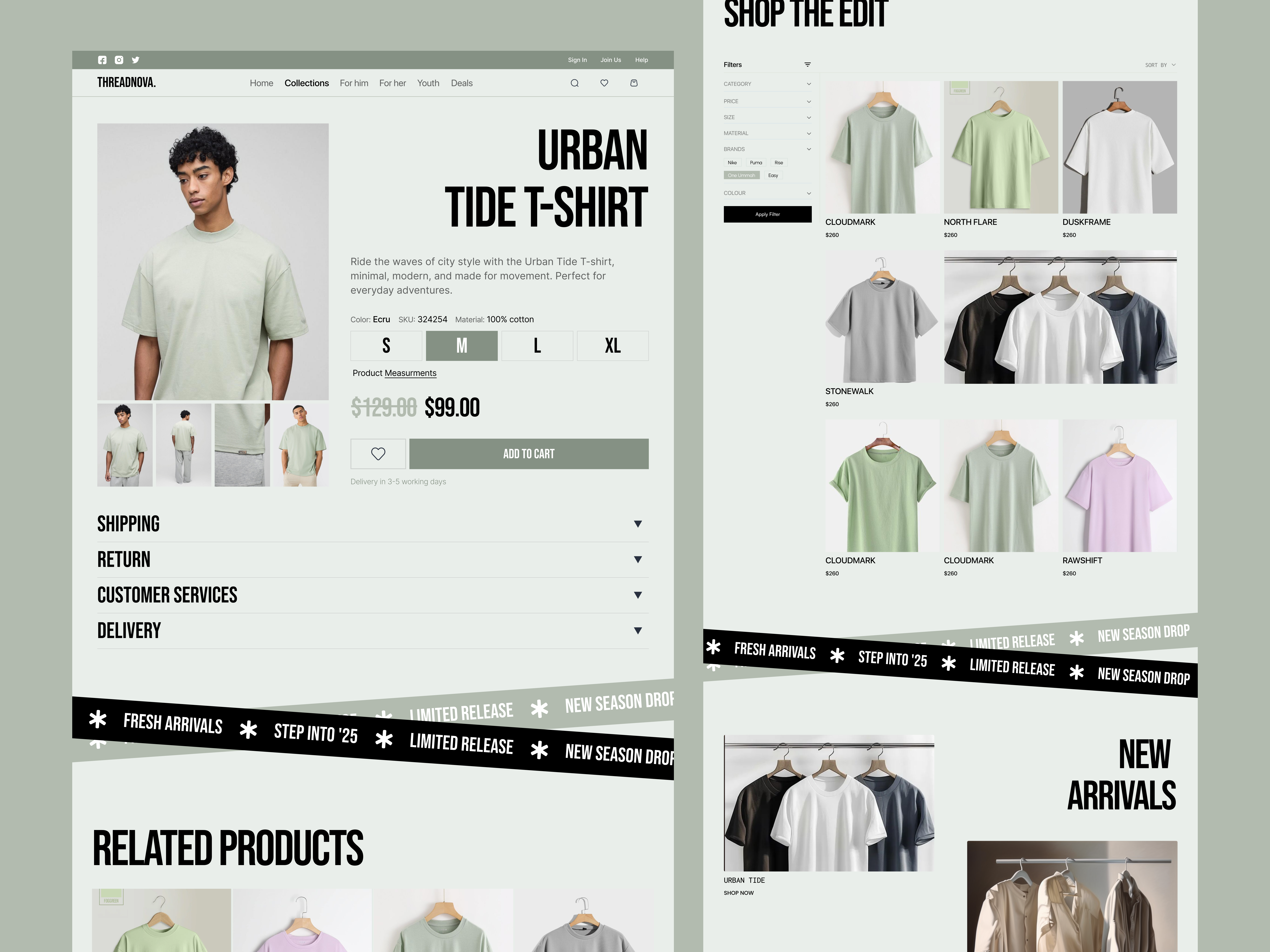 Product Page – Fashion Ecommerce Website brands clothes dribble e commerce website fashion e commerce fashion e commerce brand fashion store luxury luxury ecommerce minimal design online store premium product design product imagery product page shopify uiux design ux strategy web design website design
