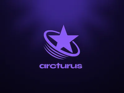 🚀 ARCTURUS — Futuristic Space-Tech Logo Concept arcturus branding dark gradient logo minimal