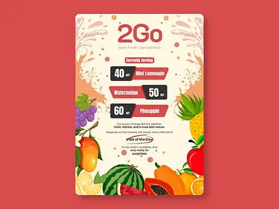 Juice Menu bettercallmahin canva figma food food menu food menu design fruits graphic design juice juice menu juice menu design menu menu design