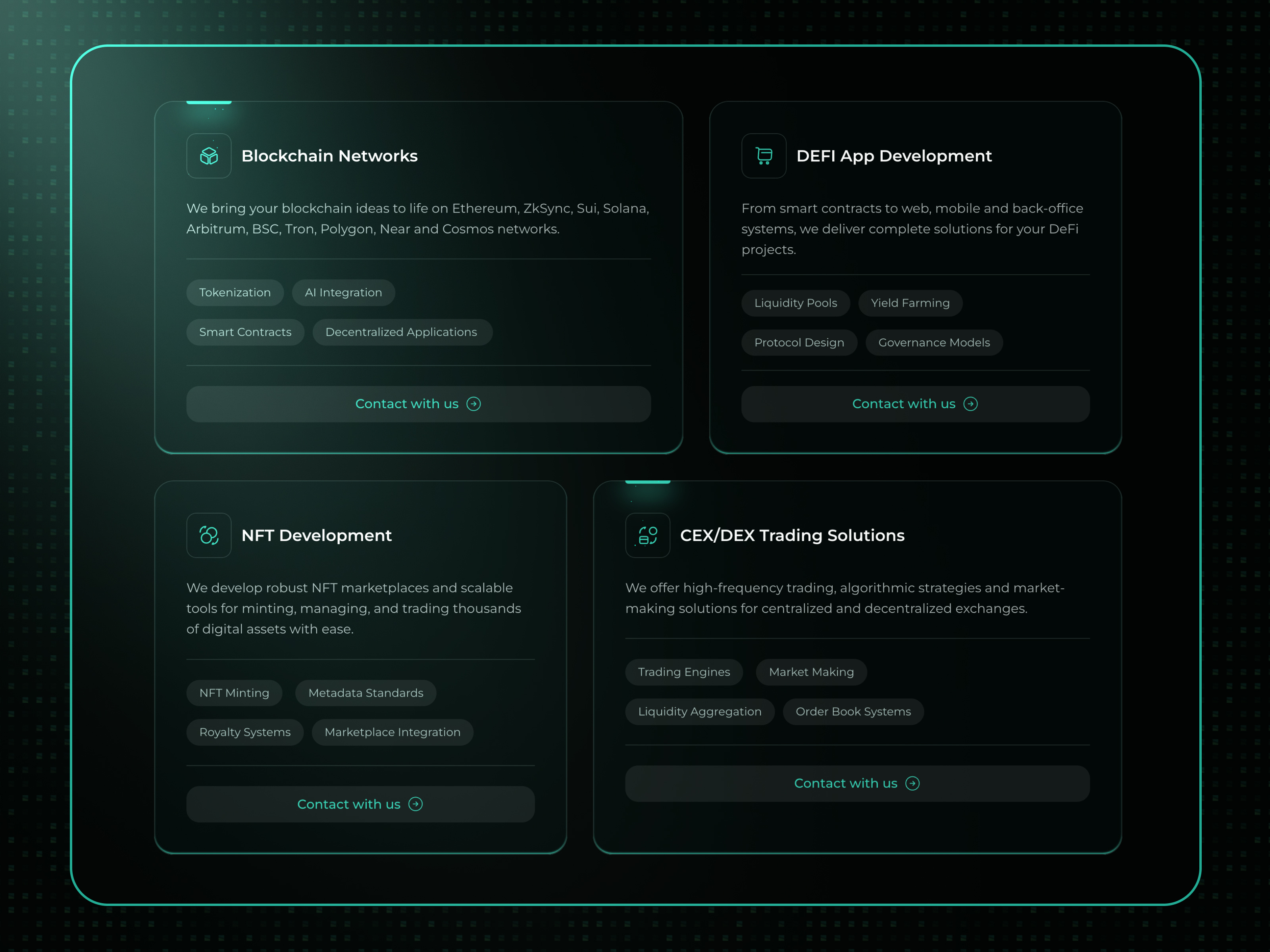 Animated Bento Grids animation bento blockchain crypto green modern motion graphics technology web3