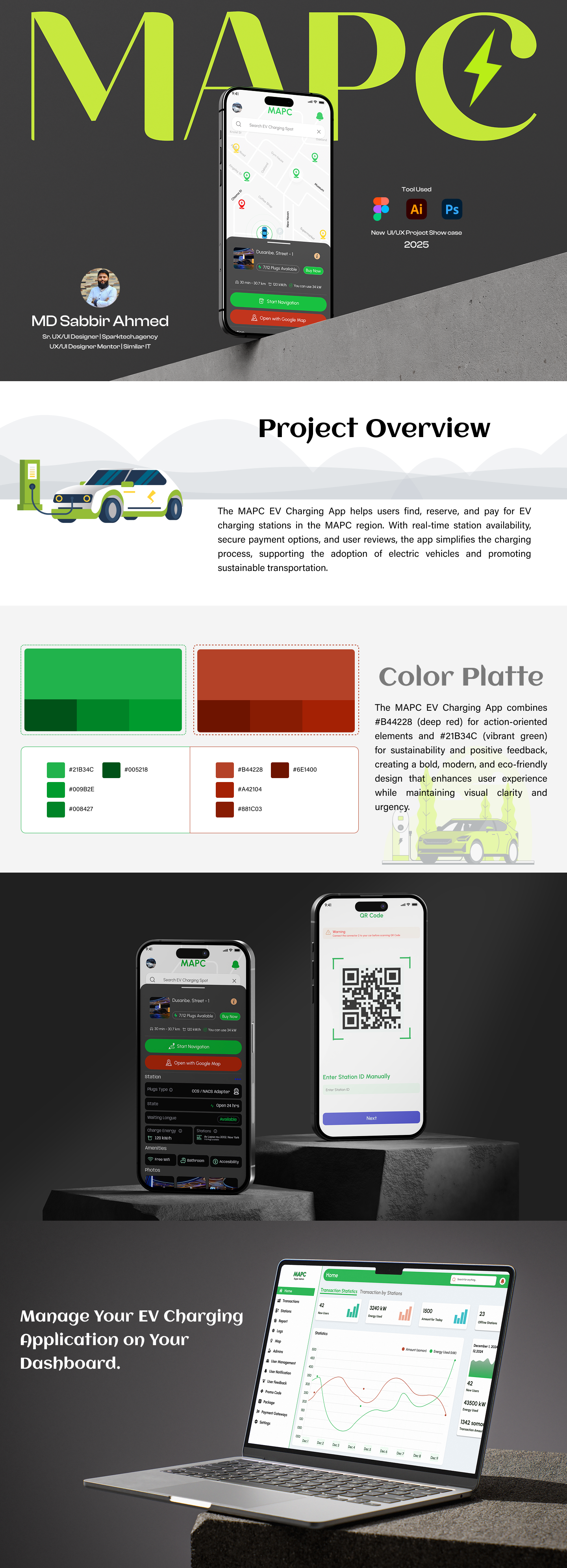 MAPC || EV CHARGING APPLICATION app design attractive ui design best website case study case study casestudy design ev ui uiux