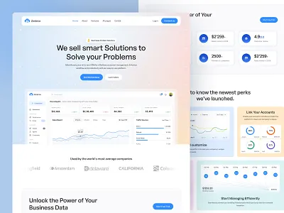 SaaS Website Design animation b2b business finance homepgae landing page management minimalistic website modern modern design popular design product design saas saas landing saas wensite salse ui ui design uiux design web design