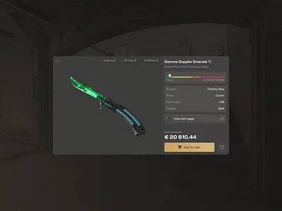 Esports Skin Marketplace CS2 UI/UX cs2 csgo dark design esports game marketplace motion graphics ui ui components ux website
