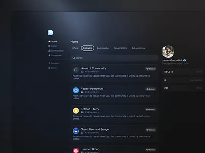 Dark Mode List ai cards clean dark dark mode design glow interface list minimal navigation product saas settings theme ui ui design ux ux design