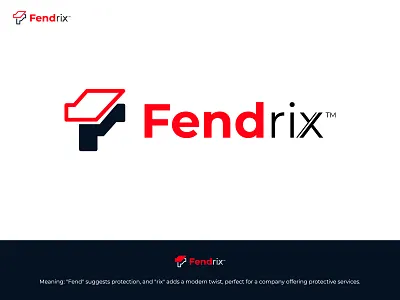 Fendrix: Modern Logo for Roofing Installation & Maintenance brand identity branding construction logo creative logo custom logo identity letter f logo lettermark f logo logo design logodesigner logos logotype minimalist logo design modern logo design roof installation roofing logo roofing logo branding roofing service logo