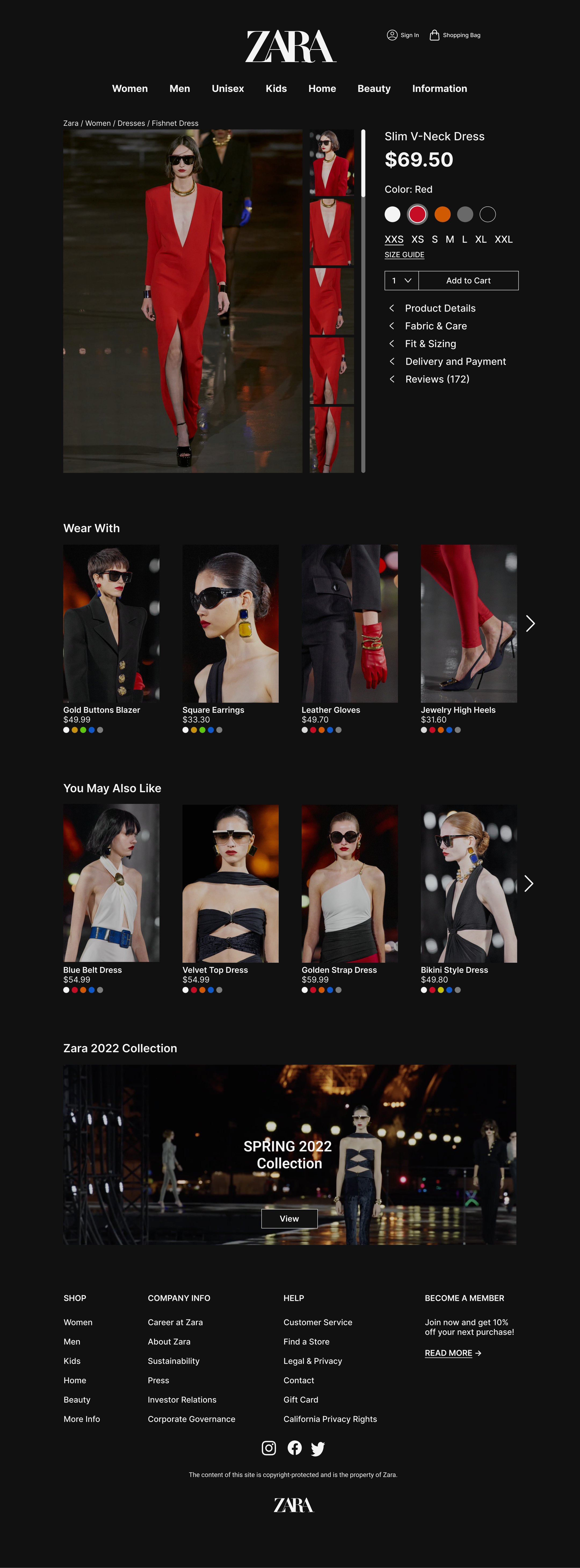 Redesigning Zara's Website branding clothing clothingbrand e commerce fashion home homepage landingpage product productlistpage productpage redesign ui uidesign uiux ux uxdesign webpage website zara