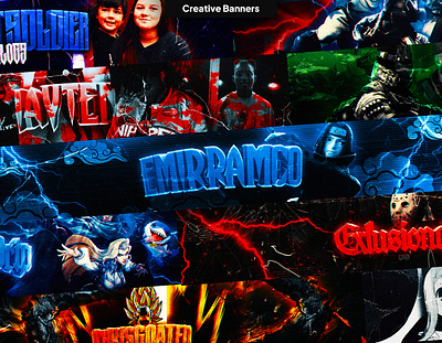 Creative Banners/Headers by GstaikDesigns 3d banner 3d gaming banners 3d twitter banners banner banner and logo create design banners creative banner creative youtube banners design designs f fiverr gaming gaming banners graphic design header logo twitch banners youtube youtube banners