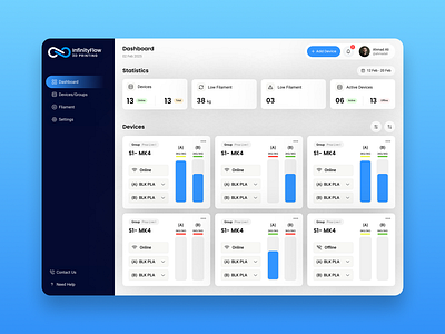Infinity Flow 3D | Dashboard Design analytics design dashbaord dashboard analytics dashboard design dashboard ui dashboard ux login login design product design sidebar menu uiux design web ui website design website login