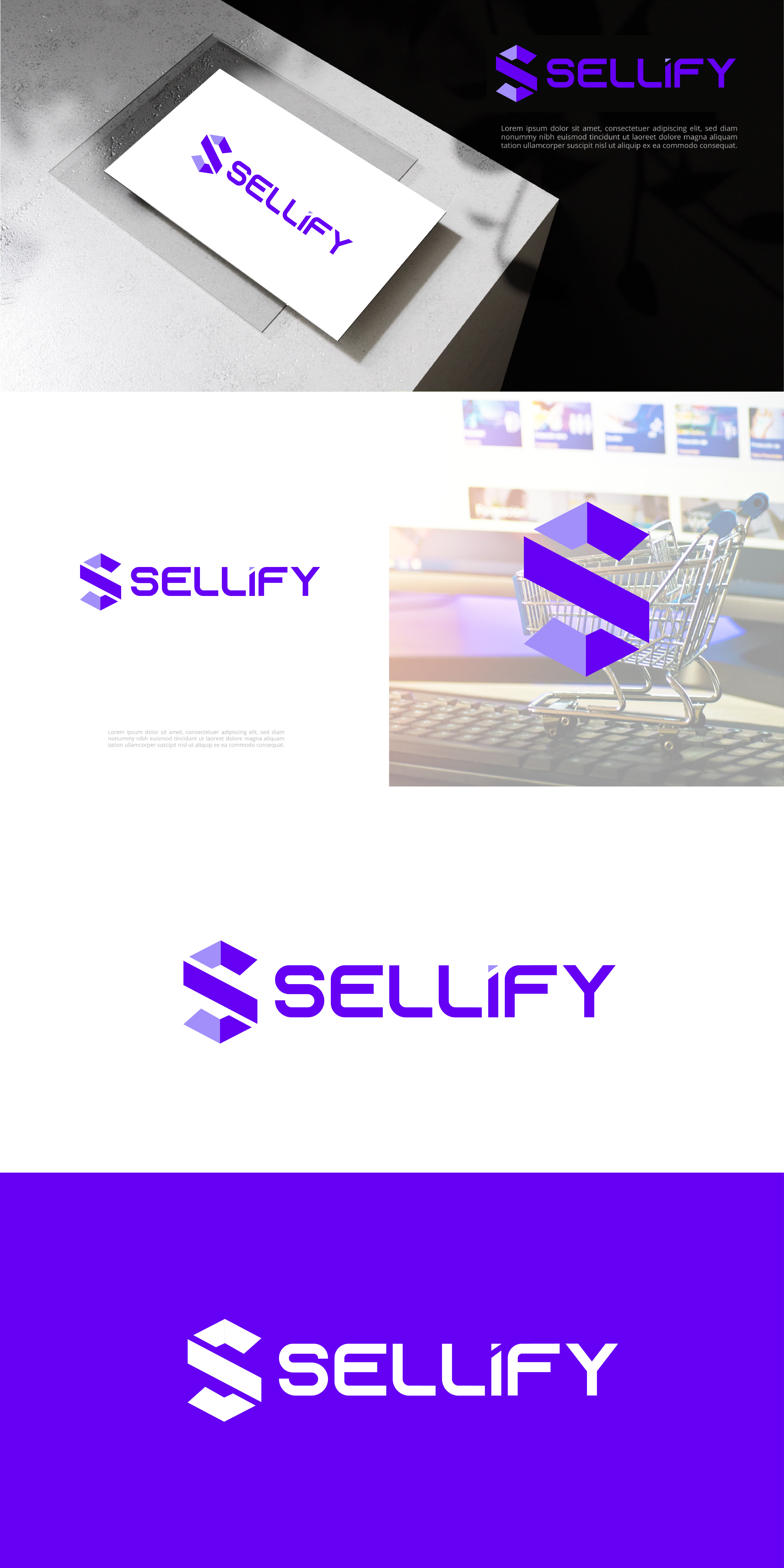 Sellify Logo Design 3d billboard branding business logo character design design graphic design illustration logo marketing o motion graphics ui