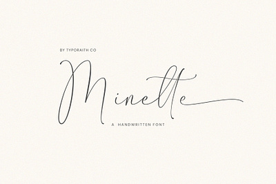 Minette - A Handwritten Font boho font branding calligraphy handwritten font modern script script font typography