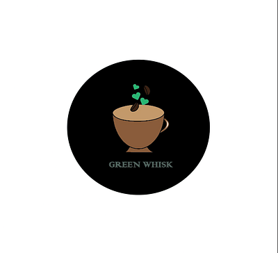 Green Whisk - Vegan Café Logo Design ☕💚