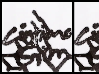 Type experiment design fluid graphic design handlettering ink type typographic