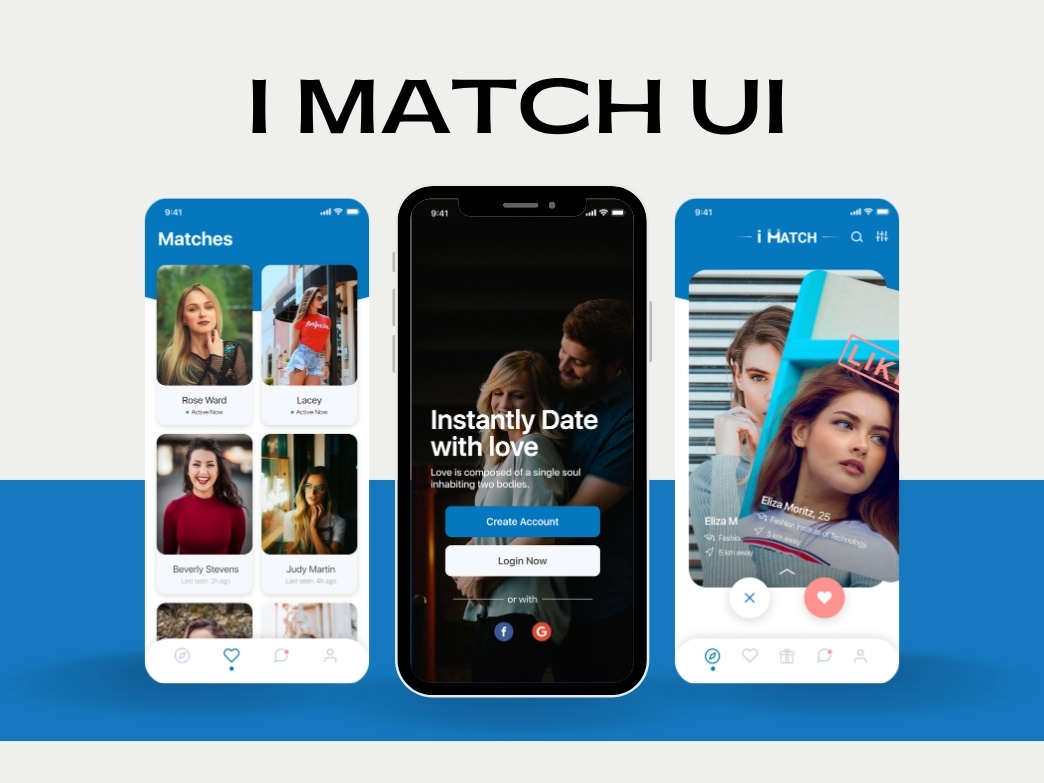 I Match - UI Design 2d animation 3d animation animation app branding design graphic graphic design icon illustration logo motion graphics photoshop typography ui ux vector