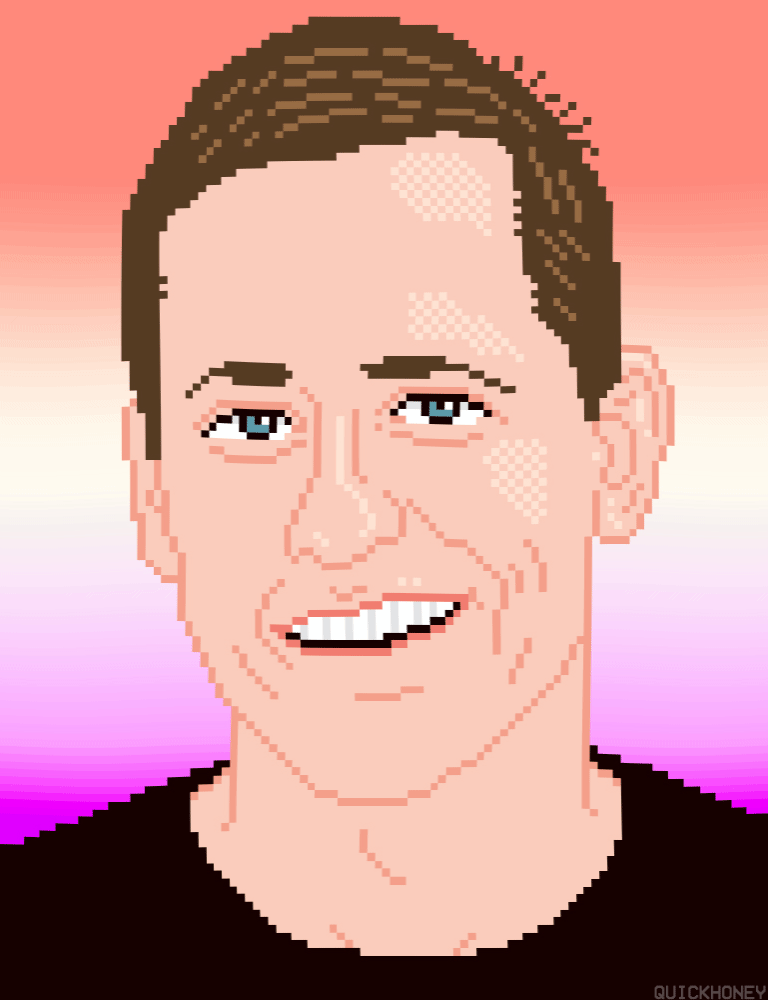 Peter Thiel Smile 8bit animation design illustration peter thiel pixel pixelart portrait quickhoney