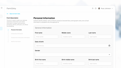 Immigration Application Saas dashboard figma light minimal saas ui