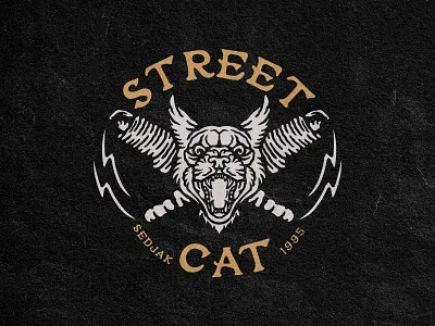STREET CAT apparel badge badgeillustration branding clothing graphicdesign handdrawn illustrasidesign illustration logo vector vintageillustration
