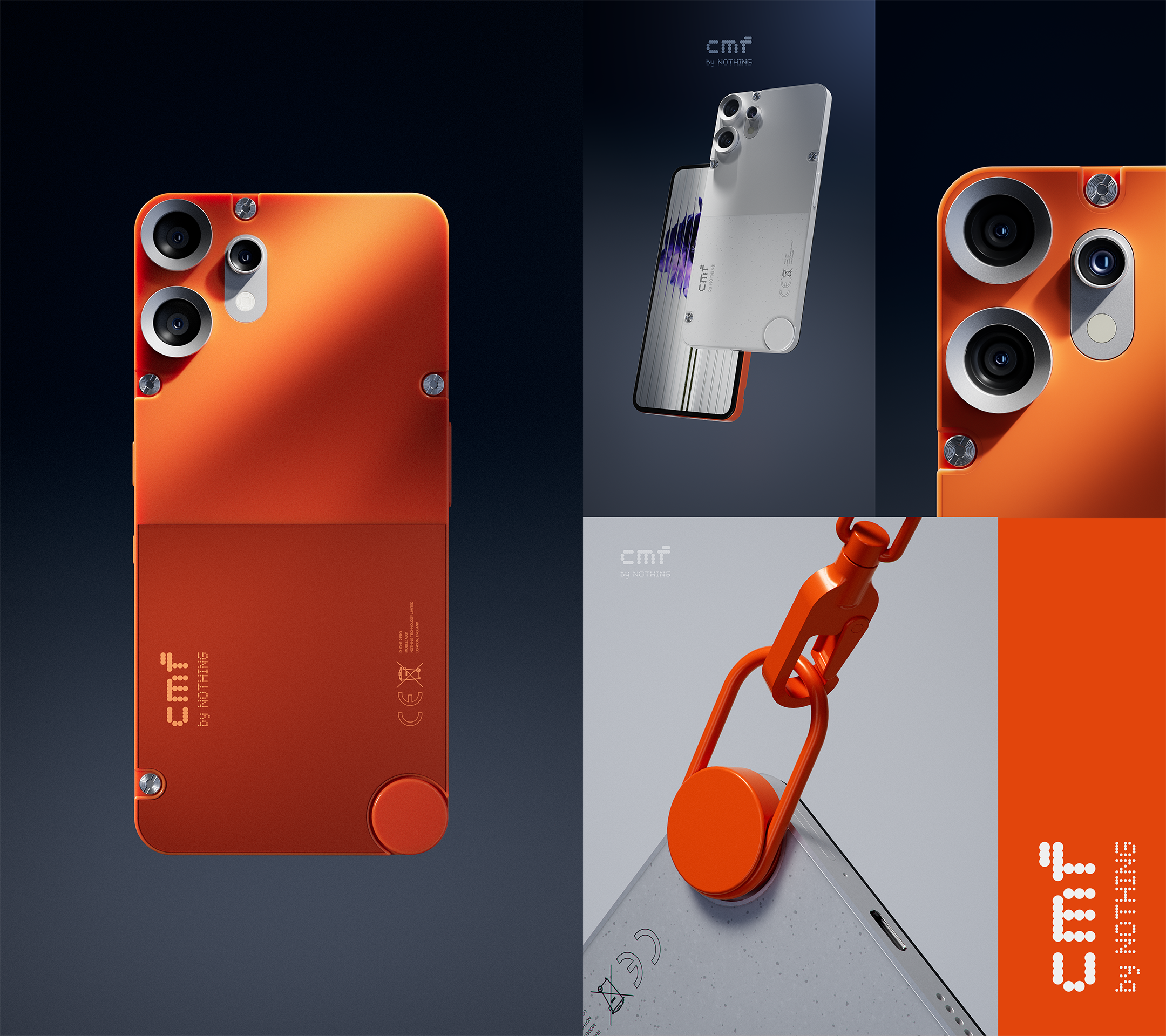 CMF Phone Pro 2 3d 3d visualization camera cgi cinema 4d graphic design industrial modern nothing phone product product design realisitc rendering rendering smartphone