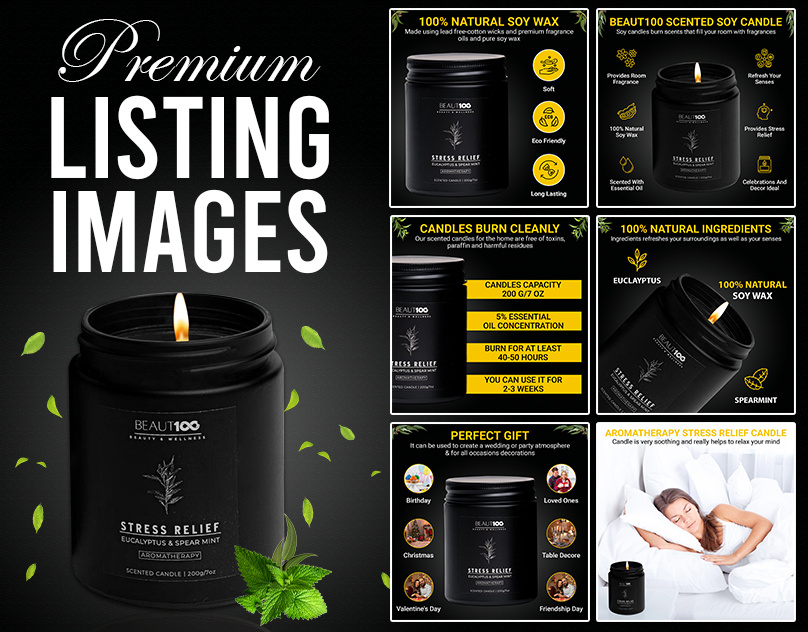 Stress Relief Candle Listing Images a plus content amazon amazon listing amazon listing images amazon product amazon product listing candle ebc enhanced brand content infographics listing listing design listing images product listing stress relief