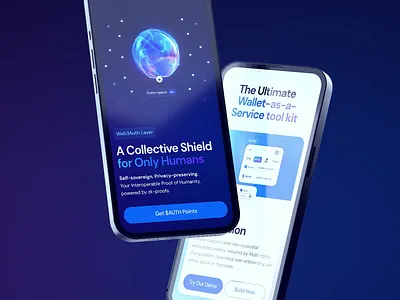 Web3Auth Mobile app concept 3d animation branding crypto defi hero screen mobile design motion graphics ui ux web3