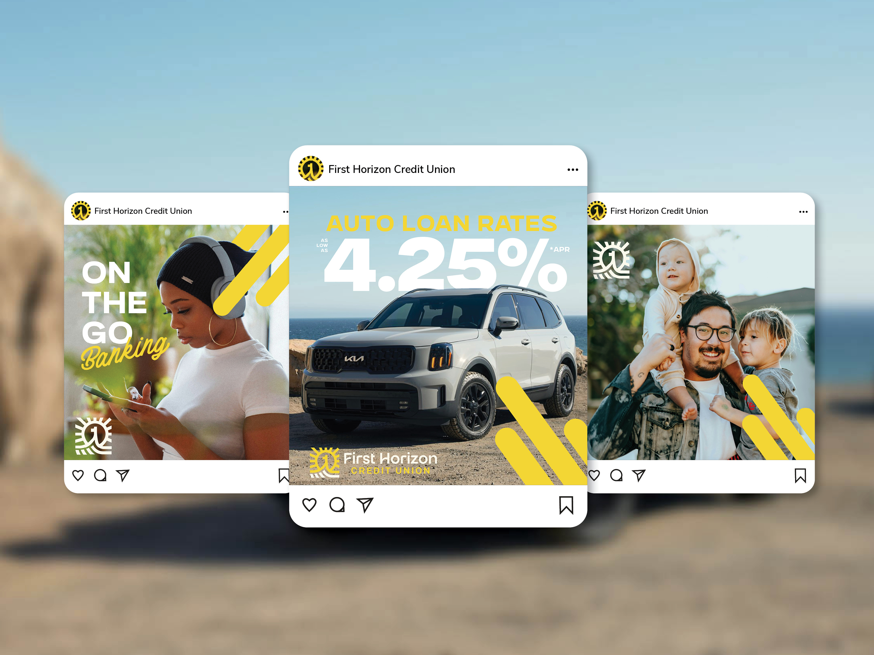 First Horizon CU Brand Identity brand identity branding credit union finance brand finance logo graphic design logo logo design rebrand rebranding visual identity