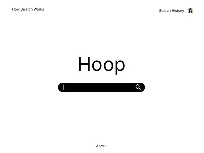 Hoop web design branding design figma graphic design hoop search search engine ui user experience ux web design website