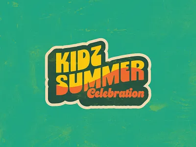 Summer Celebration beach fun lockup retro sticker summer sunny throwback typography vibes waves