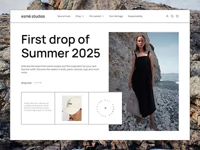 Redesign concept for esme studios design e commerce redesign redesignconcept ui ux webdesign websitedesign