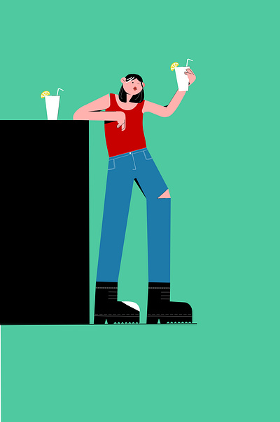 Моника из сериала Друзья (Monica from the TV series Friends) illustration