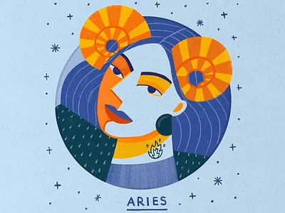 Aries Ascendant Illustrationš„ 3d aries art art design artwork astrology charecter design colorful creative digitalart fire illustration inspire portrait portrait design vibrant vibrant colors vibrant illustration woman illustration zodiac