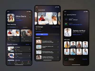 Edutech App UI/UX Design agency app ui