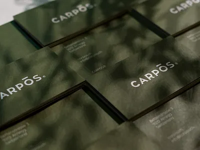 CARPOS® BRAND IDENTITY besiness card branding carpos graphic design greece olive oil stationary switzerland