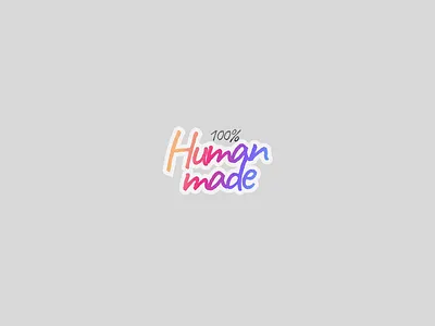 Human made sticker branding design digital 2d digitalartist illustration logo ui vector vector art vector artwork