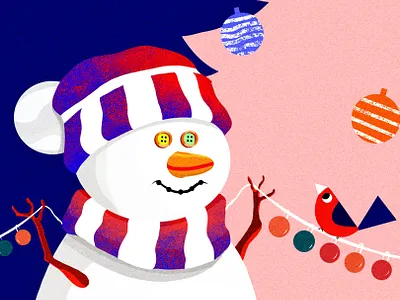 Xmas Card Illustration carddesign christmas christmascard festivedesign graphicdesign greetingcard holidaycard holidayseason illustration xmas