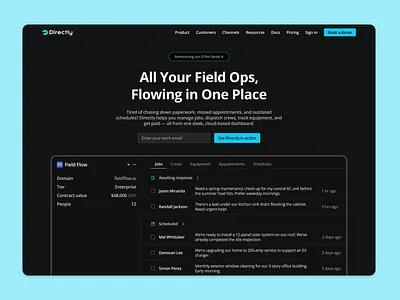 Saas Landing Page - Directly (Mock Project) design product design ui ux web design