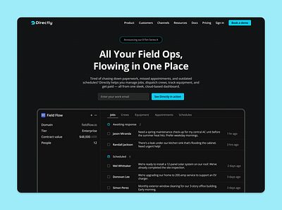 Saas Landing Page - Directly (Mock Project) design product design ui ux web design